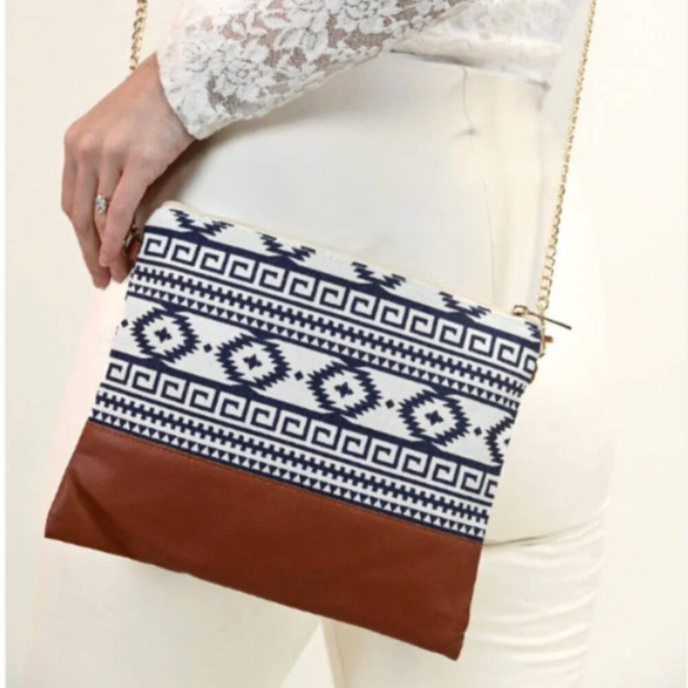 Aztec Crossbody/ Wristlet Purse